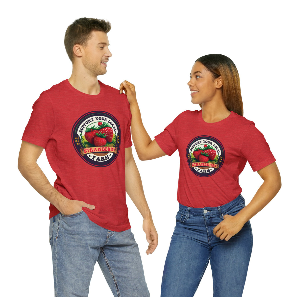 Support Your Local Strawberry Farm Shirt | Strawberry Shirt | Aesthetic Fruit Shirt | Cute Farm Gifts | Super Soft Unisex Jersey T-shirt