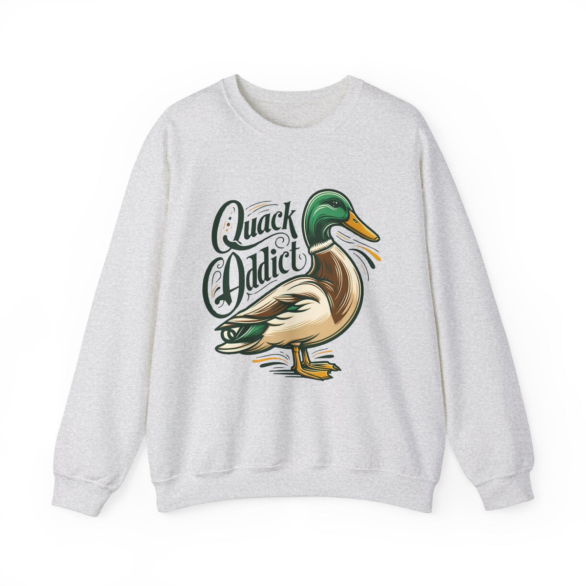 Quack Addict Funny Mallard Duck Shirt | Bird lover Shirt | Nature Lover Gift | Unisex Crewneck Sweatshirt