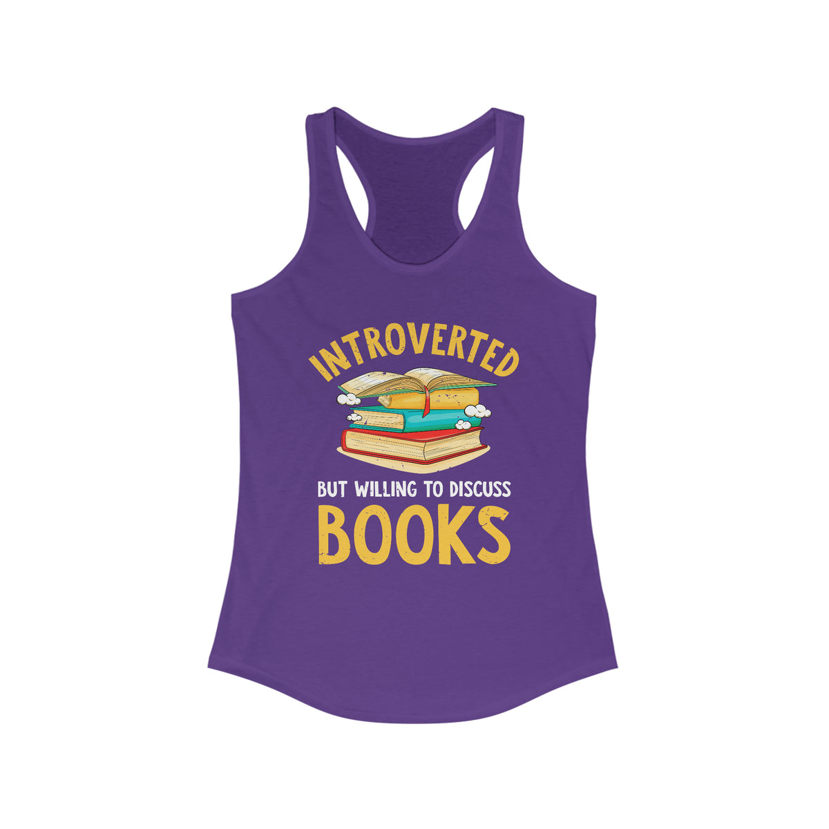 Introverted Book Lover Introvert Shirt | Book Reader Gift | Book Worm Shirt | Women's Ideal Racerback Tank