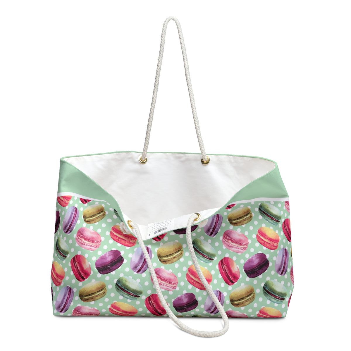 French Macaron Weekender Bag | Macaron Cookie Baking Gift | Macaron Tote Bag