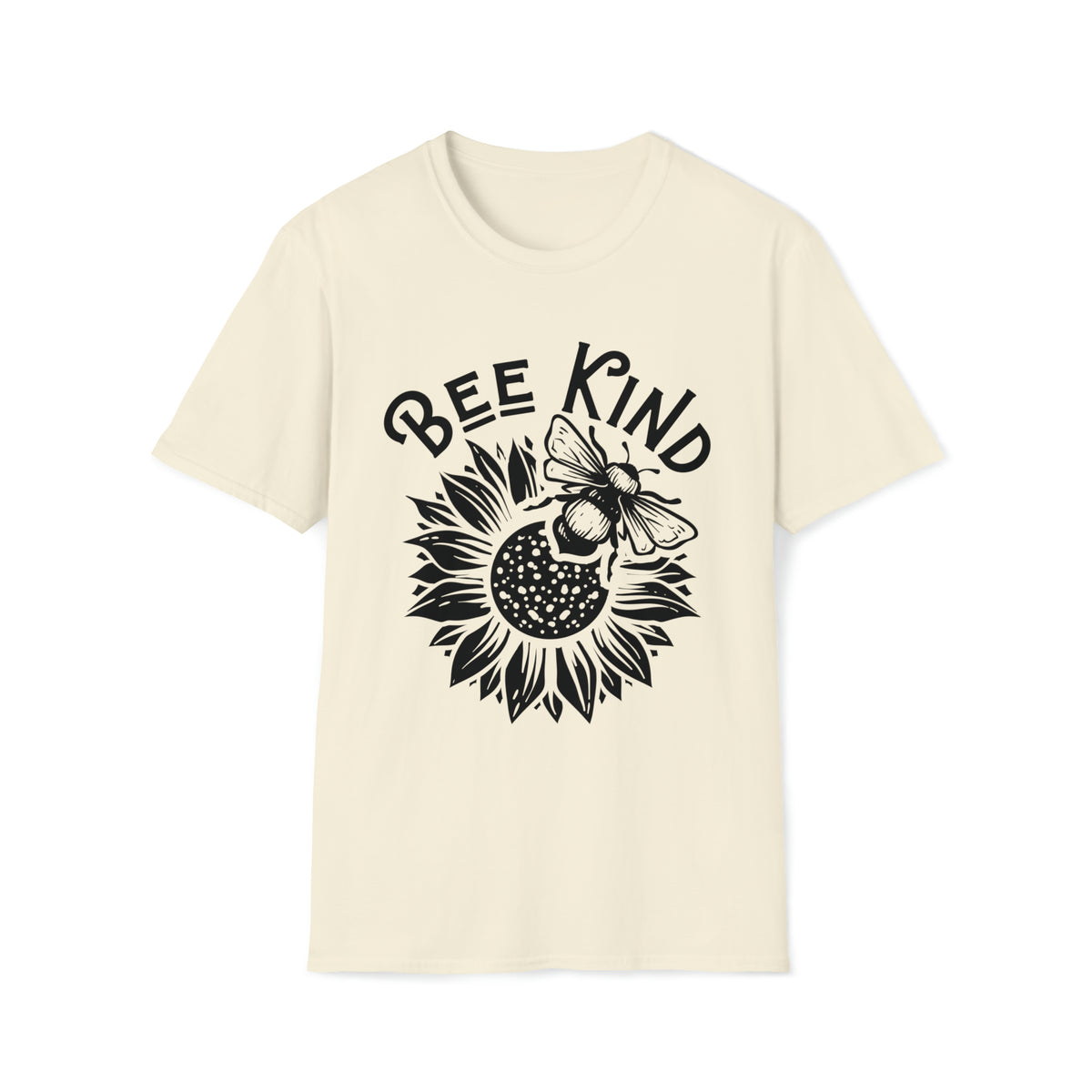Bee Kind Inspirational Sunflower Shirt | Be Kind Sunflower Gift | Unisex Soft T-Shirt