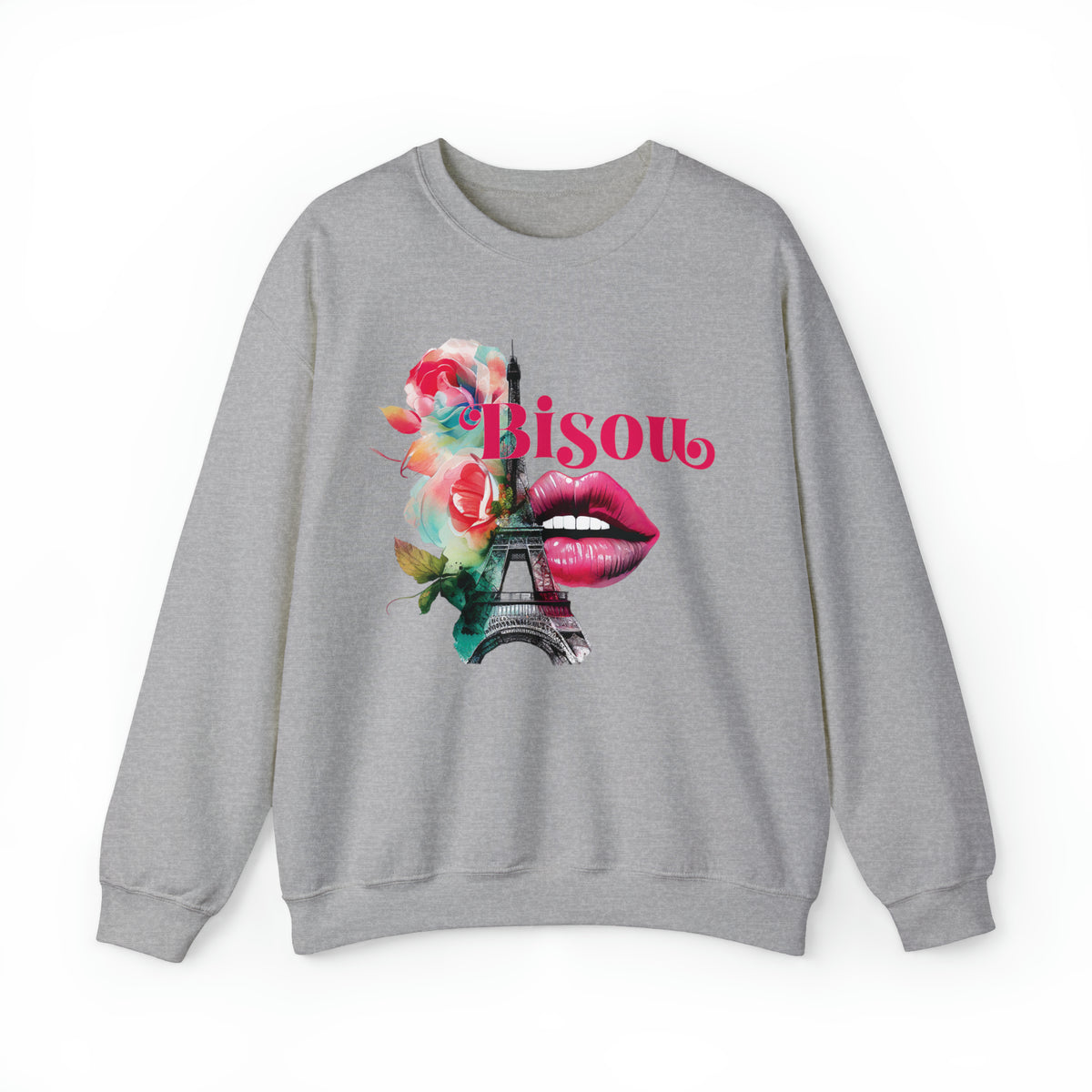 Eiffel Tower Paris Sweatshirt | Bisou Paris Gifts | French Travel Shirt | Paris Vacation Shirt | Gift For Her | Unisex Crewneck Sweatshirt