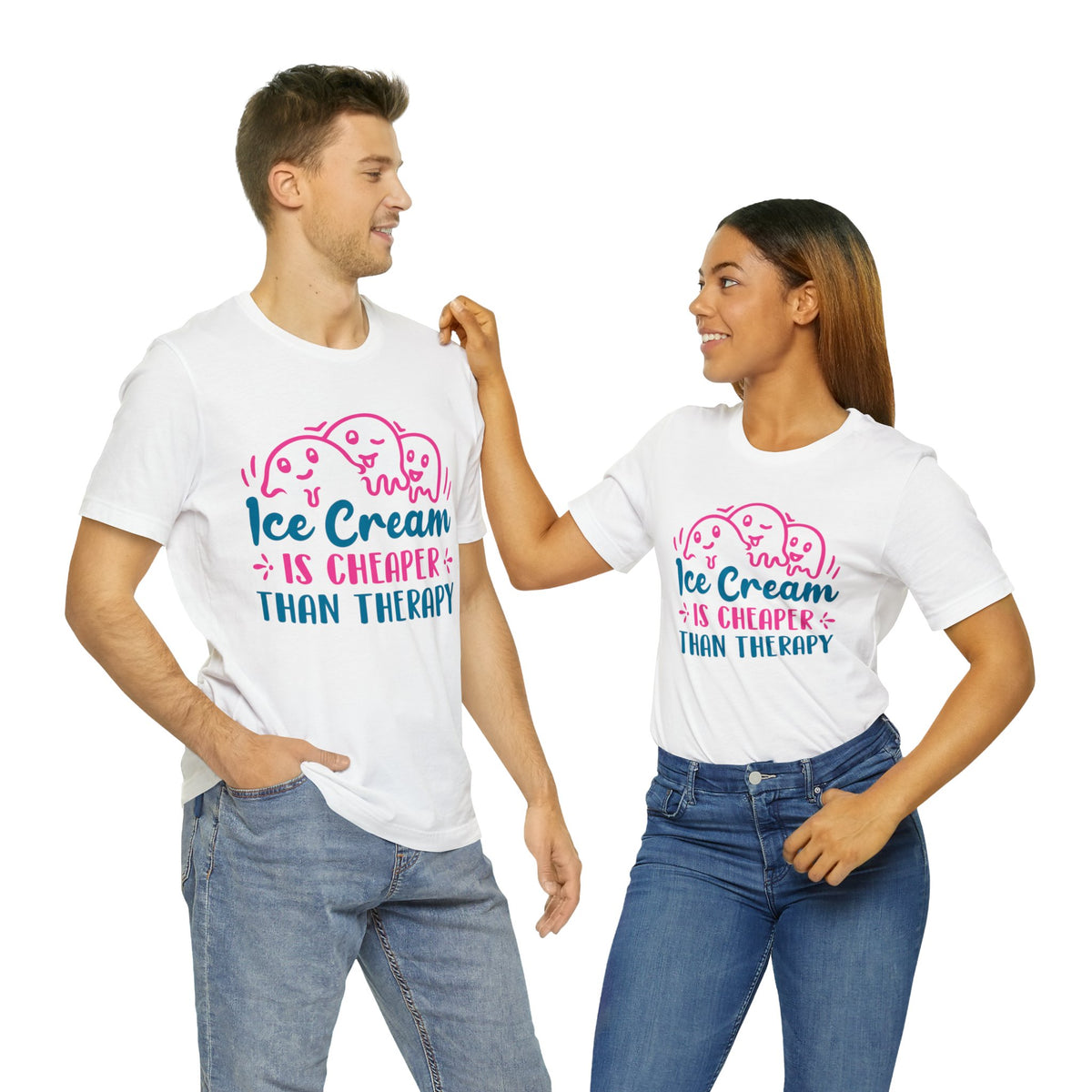 Ice Cream Therapy Funny Psychology Shirt | Psychologist Gift | Bella Canvas Unisex Jersey T-shirt