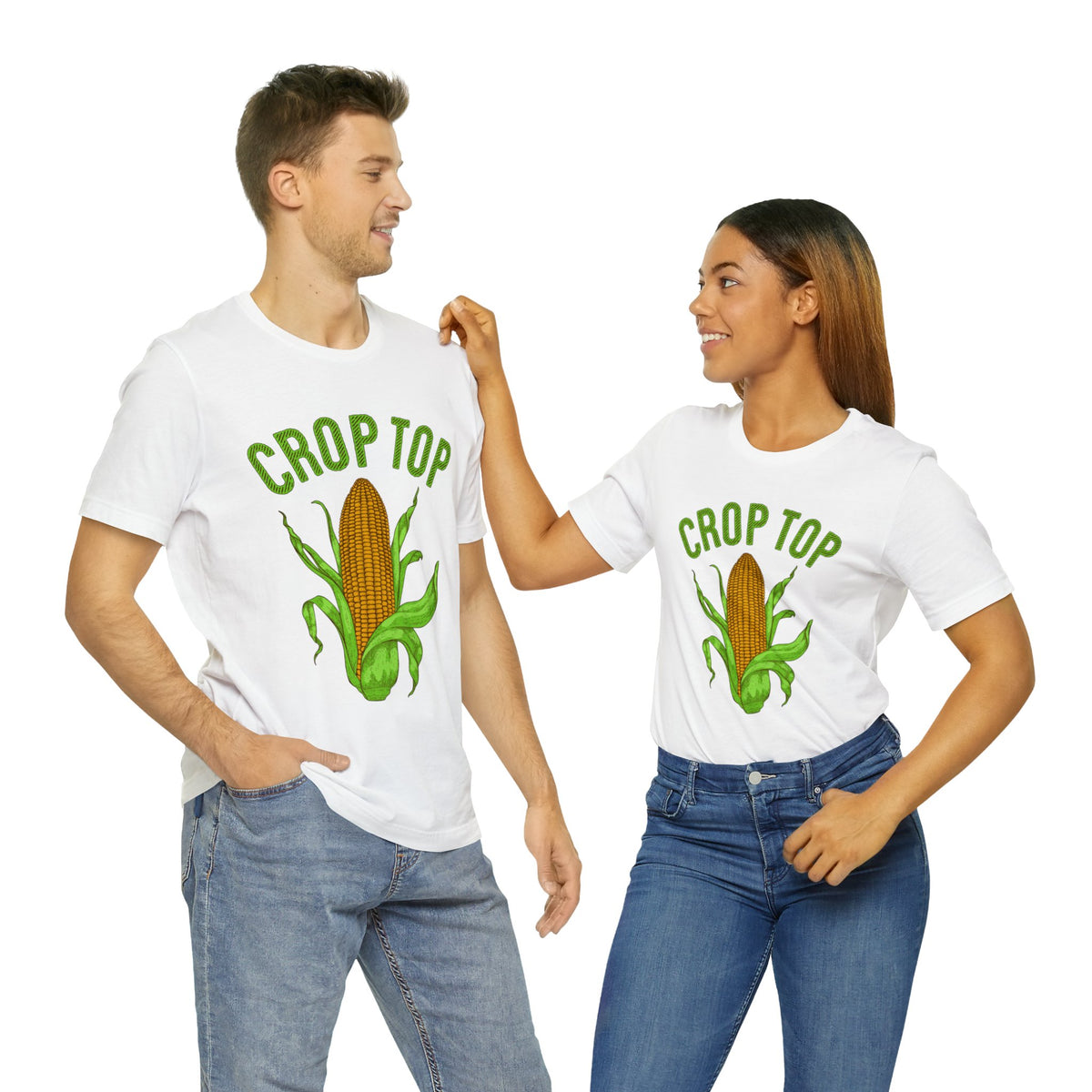 Corn Crop Top Funny Farming Shirt | Corn Gift For Her | Unisex Jersey T-shirt