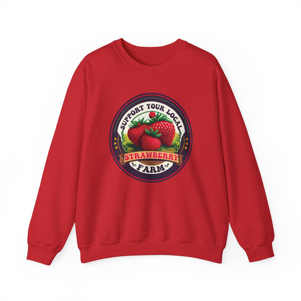 Support Your Local Strawberry Farm Shirt | Strawberry Shirt | Aesthetic Fruit Shirt | Cute Farm Gifts | Unisex Crewneck Sweatshirt