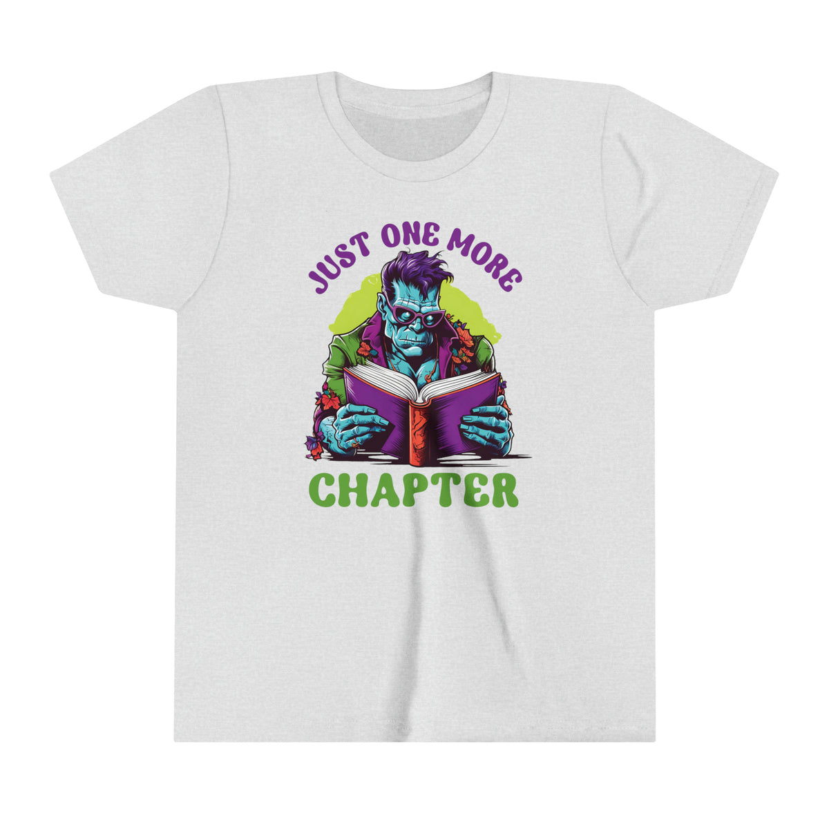 Just One More Chapter Frankenstein Shirt | Halloween Book Shirt | Book Lover shirt | Book Lover Gift | Youth Jersey T-shirt
