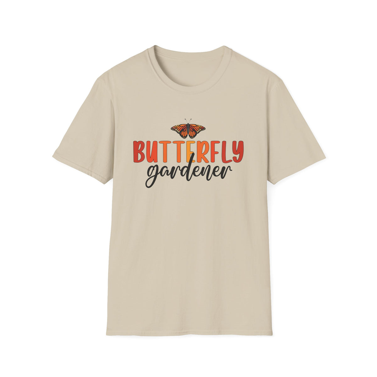 Monarch Butterfly Garden Shirt | Gift For Gardener | Nature Lover Butterfly Shirt | Unisex Soft Style T-Shirt