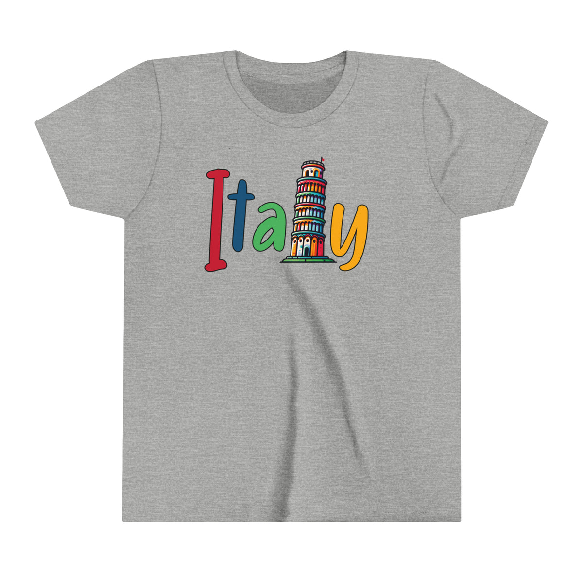 Cute Italy Trip shirt | Italy Vacation Shirt | World Traveler Italian Gift | Leaning Tower of Pisa | Super Soft Youth Jersey T-shirt