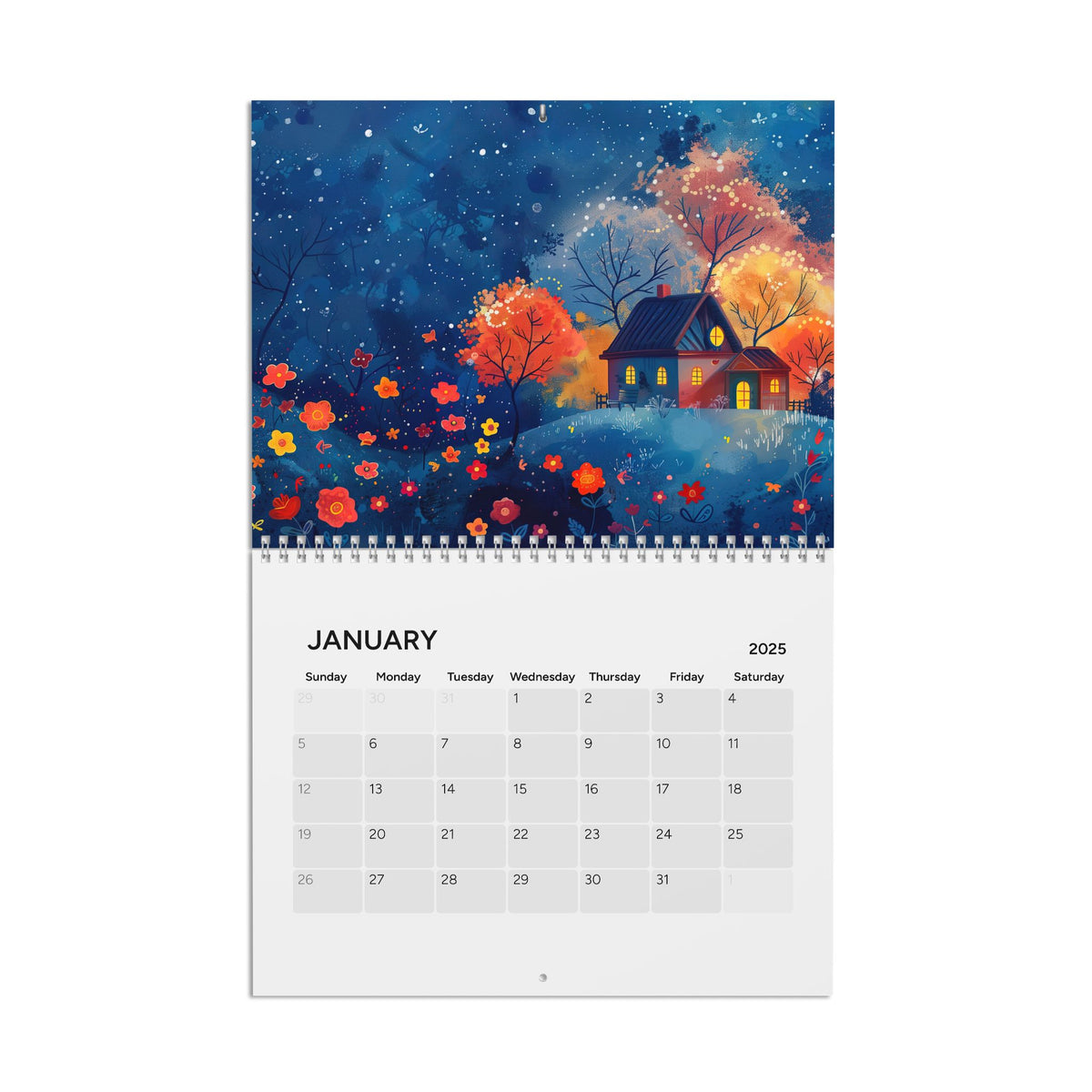 Nature's Whimsy 2025 Calendar | Expressionistic Art Calendar | Whimsical Art Calendar | Nature Lover Gift |  Classic Wall Calendar