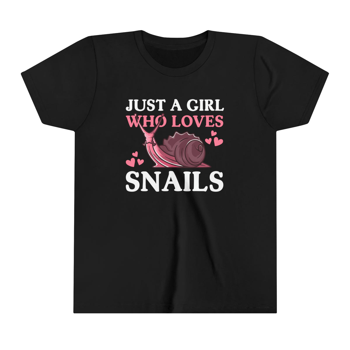 Just a Girl Who Loves Snails Fun Snail Shirt | Snail Gifts | Youth Jersey T-shirt