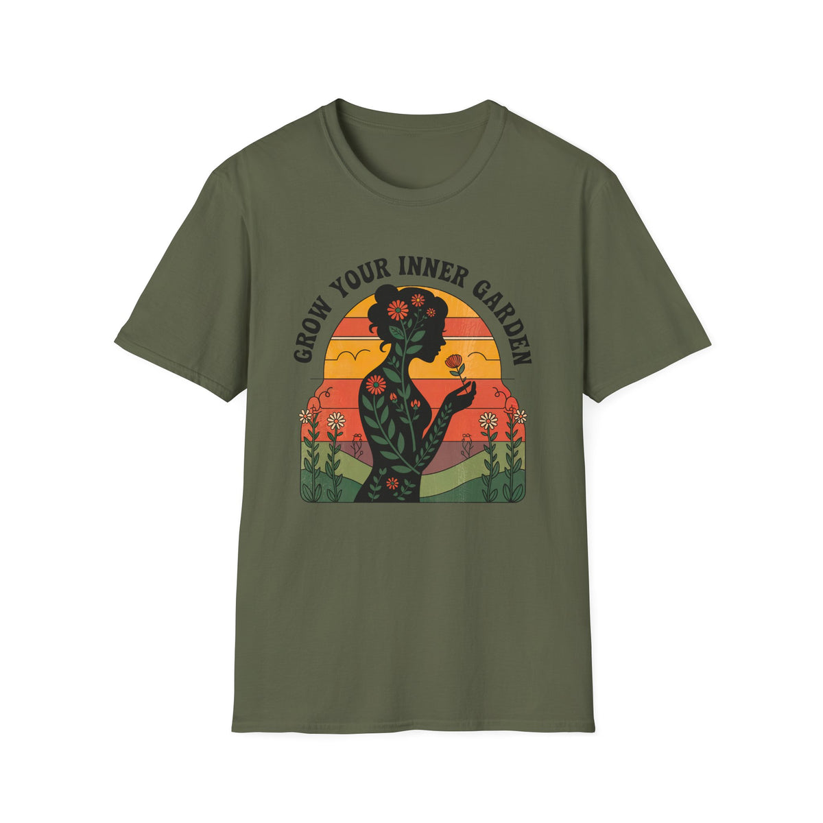 Grow Your Inner Garden Motivational Shirt | Self Care Shirt | Nature Lover Psychologist Gift | Unisex Soft Style T-shirt