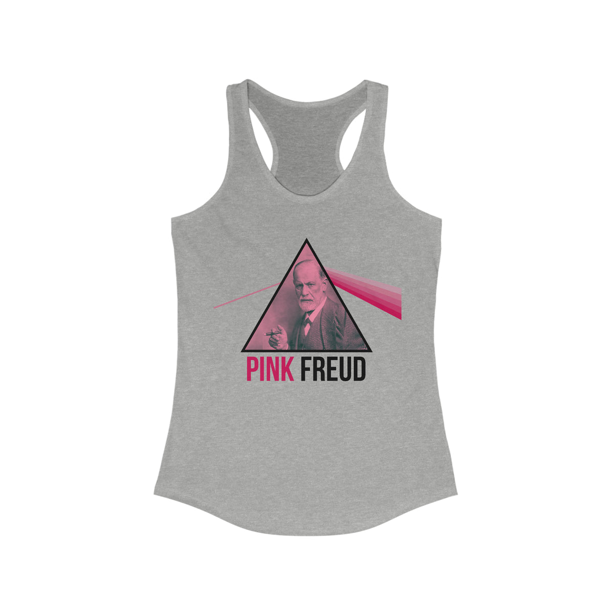 Pink Freud School Psychologist Counselor Shirt | Psychology Gift  | Women's Slim-fit Racerback Tank Top