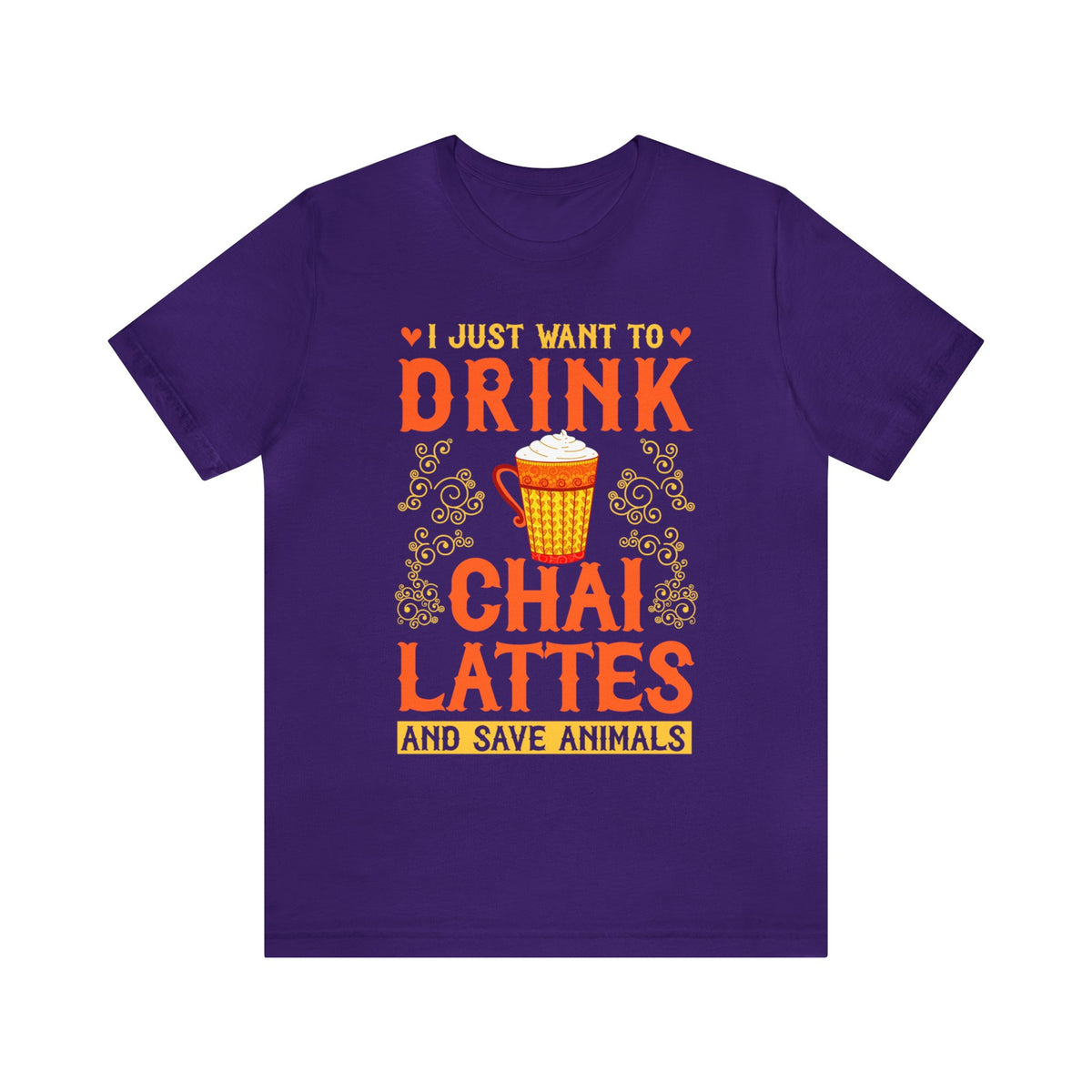 Chai Latte Save Animals Chai Tea Shirt | Animal Lover Shirt | Tea Gift for Her | Unisex Jersey T-shirt