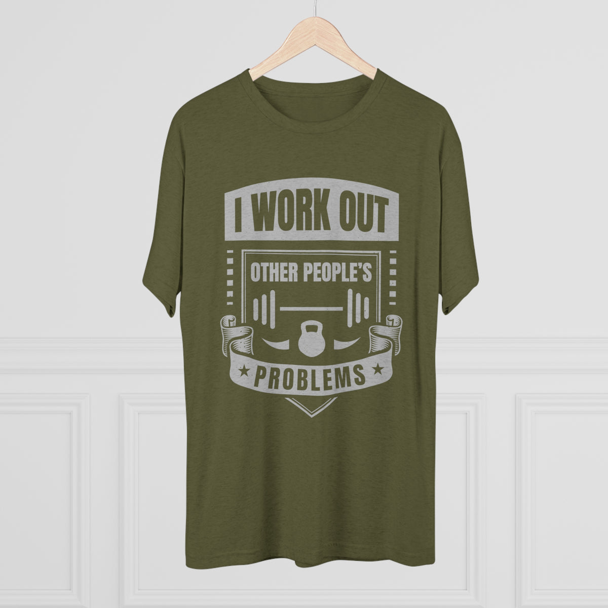 I Work Out Funny School Psychologist Shirt | Military Green Men's Tshirt