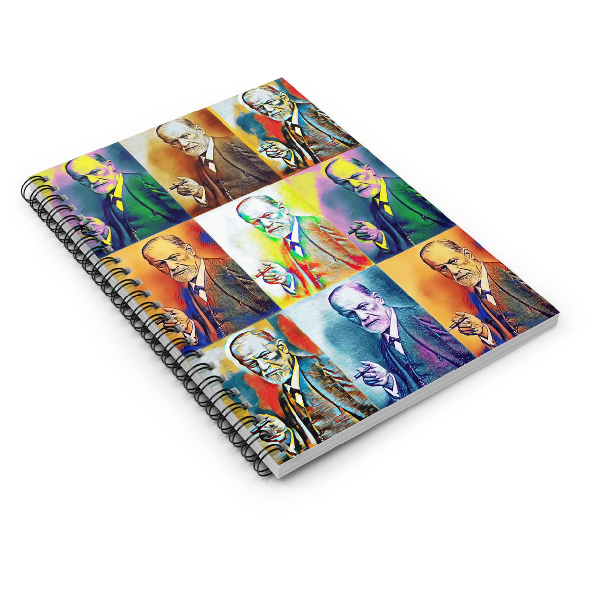 Freud Pop Art Spiral Journal Notebook | Sigmund Freud School Psychology Gift
