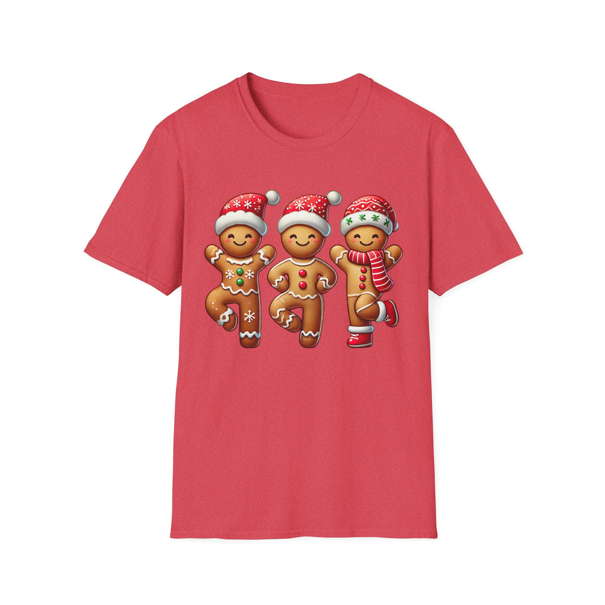 Dancing Gingerbread Cookies Christmas Shirt | Cute Gingerbread Man Shirt | Christmas Gift For Dancer | Unisex Soft Style T-Shirt