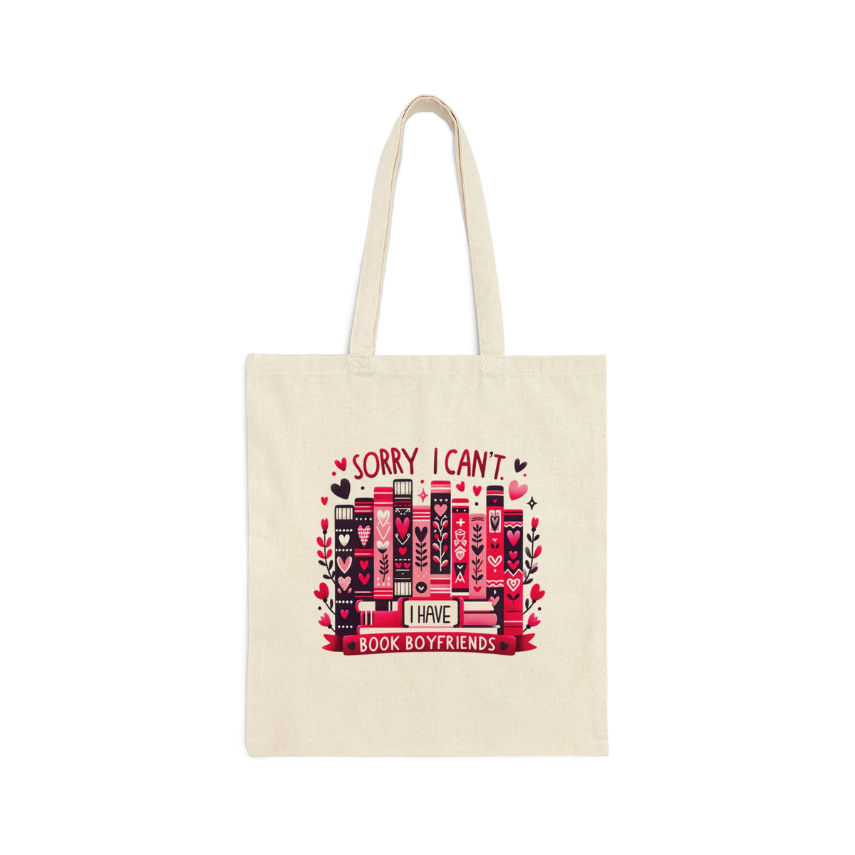 Book Boyfriend Valentines Day Tote Bag | Book Lover Tote Bag | Book Lover Valentine Gift For Her | Cotton Canvas Tote Bag