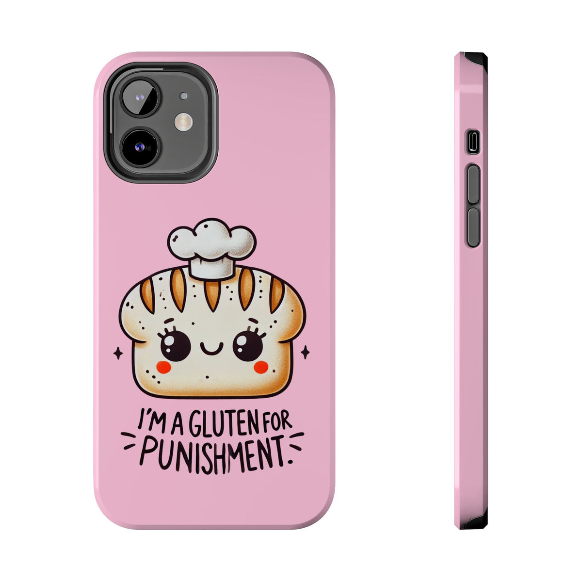 Gluten For Punishment Cute iPhone Case | iPhone 15 14 13 12 11 Phone Case | Foodie Gifts for Bakers | Baking Gifts | Tough Phone Cases