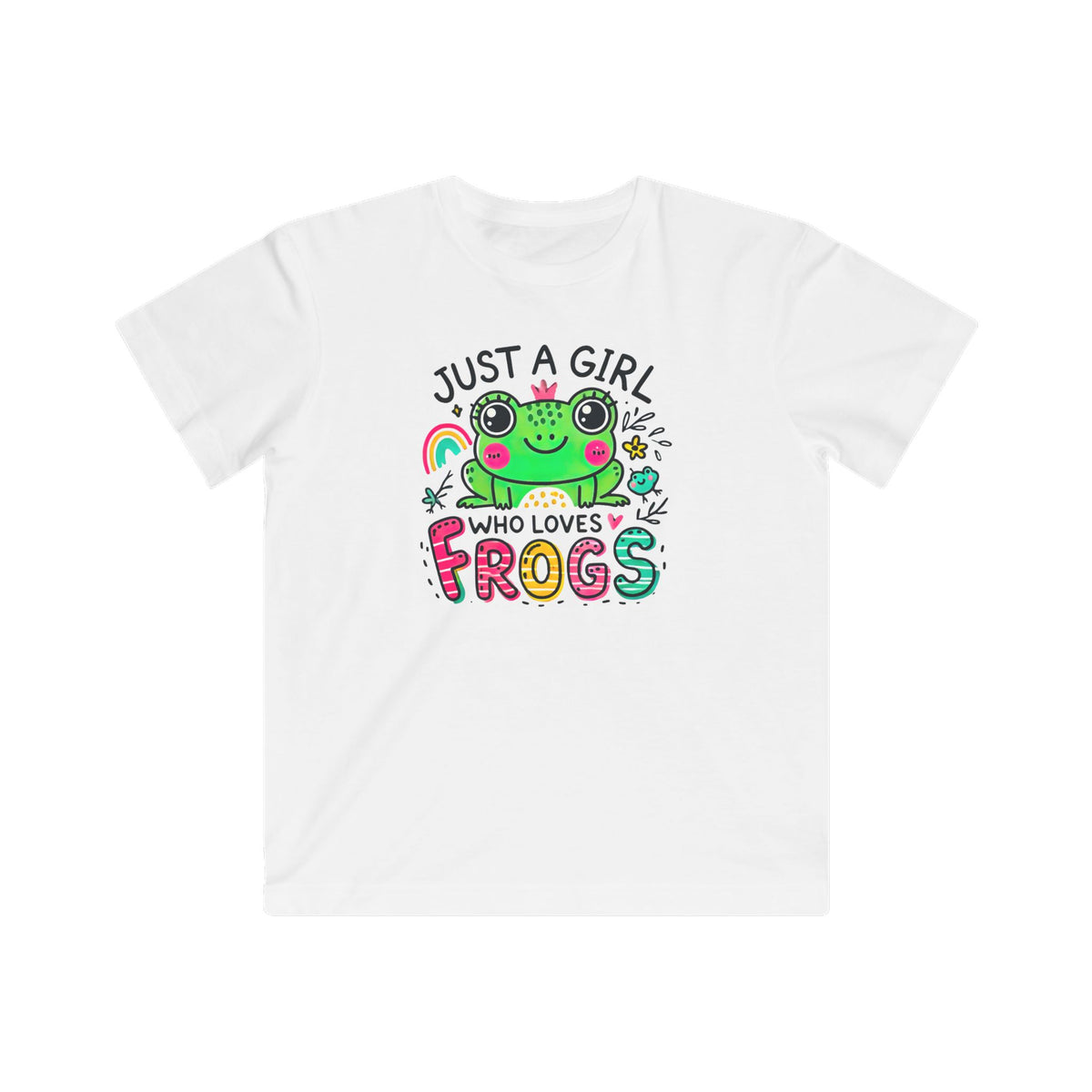 Just A Girl Who Loves Frogs Cute Frog Shirt | Kawaii Frog Gift For Her | Kawaii Frog Shirt | Nature Lover Gift | Kids Fine Jersey T-shirt