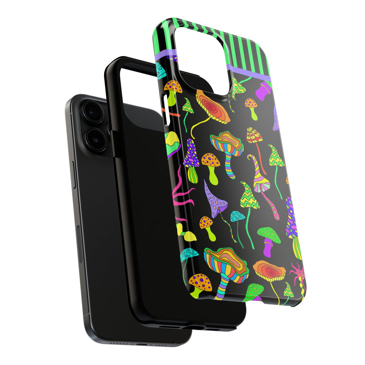 Magic Mushroom Phone Case | iPhone 15 14 13 12 11 Phone Case | Mushroom Gift | Tough Impact-resistant Phone Case