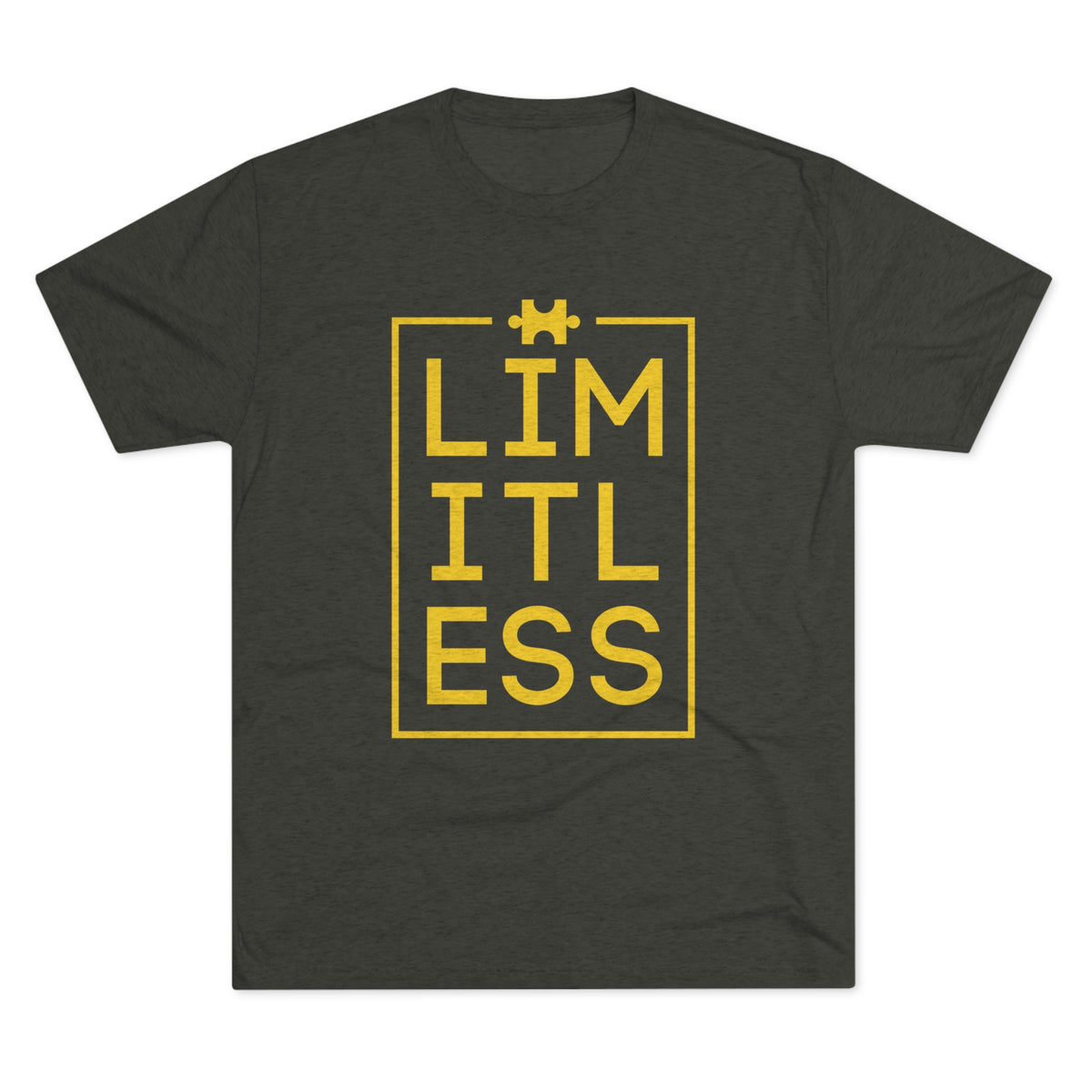 Limitless Autism Awareness Shirt | Autism Puzzle Piece Design | Unisex Tri-Blend Crew Tee