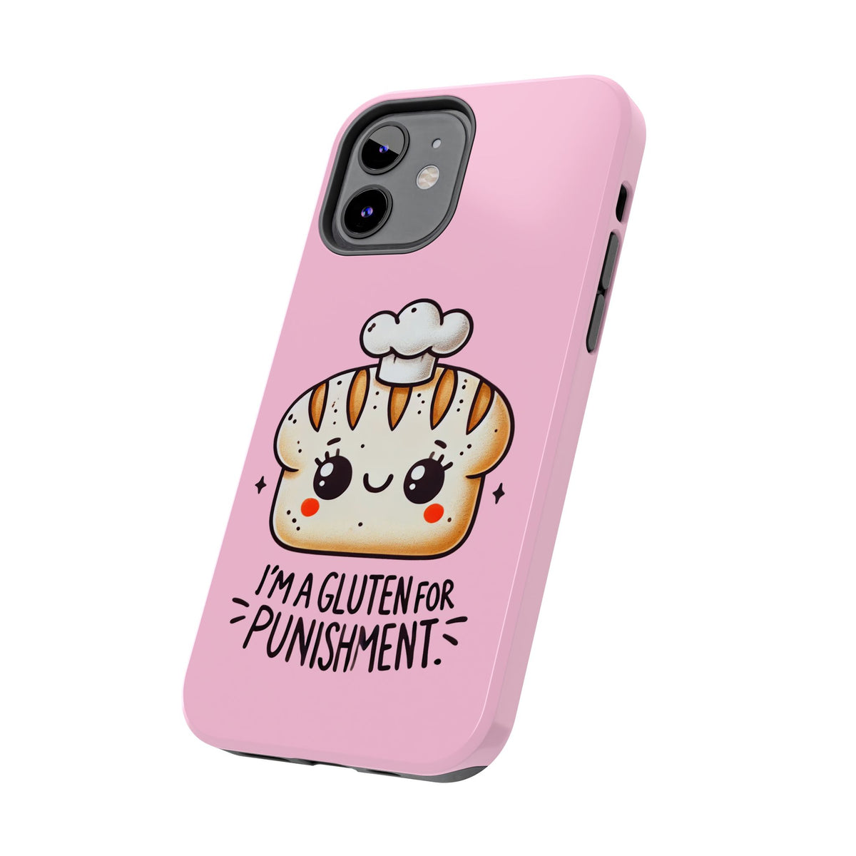 Gluten For Punishment Cute iPhone Case | iPhone 15 14 13 12 11 Phone Case | Foodie Gifts for Bakers | Baking Gifts | Tough Phone Cases