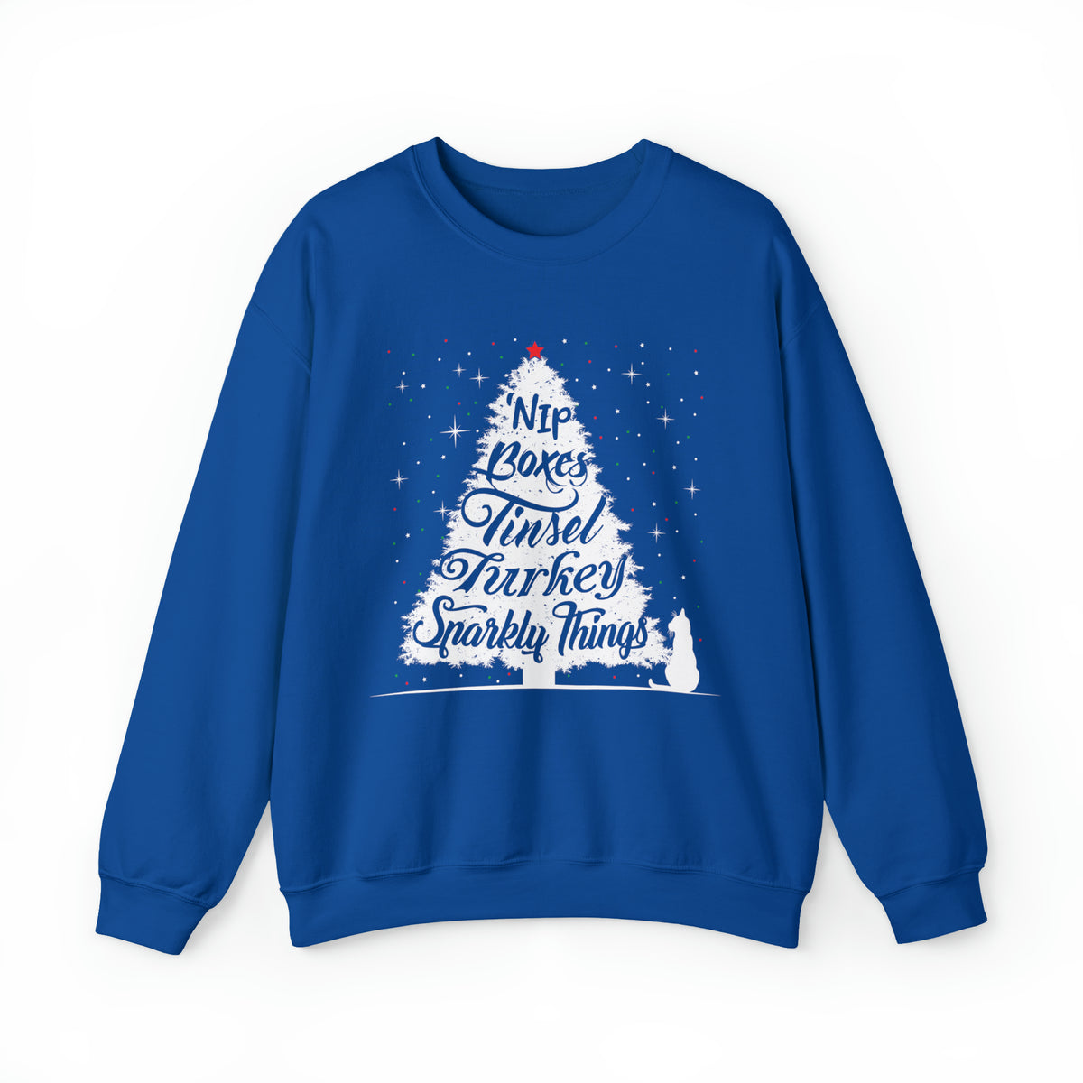 Cute Cat Christmas Tree Shirt | Cat Lover Shirt | Cat Lover Gift | Unisex Crewneck Sweatshirt