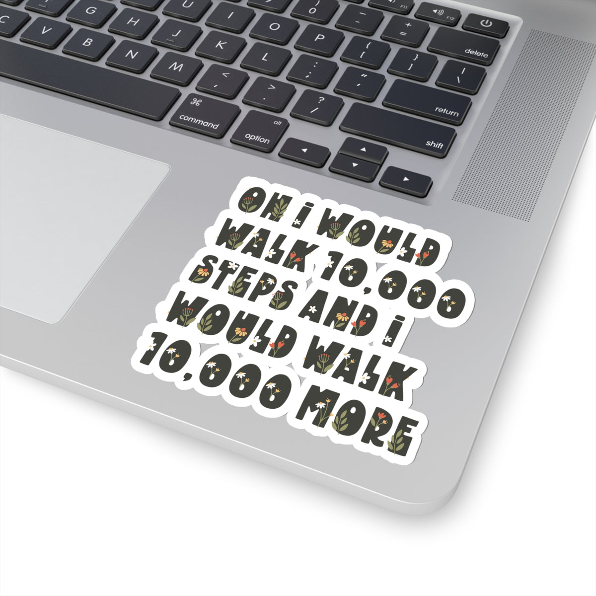 10,000 Steps Funny Fitness Tracker Sticker | Water Bottle Transparent Sticker | Walking Workout Vinyl Sticker | Kiss-Cut Stickers