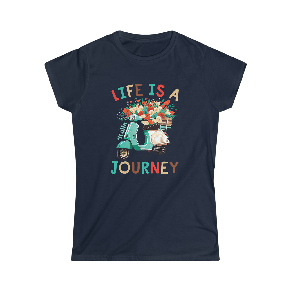 Life Is A Journey Italy Shirt | Italy Travel Gifts | Italy Vacation Shirt | Gift For Her | Women's Slim Fit Soft Style T-shirt