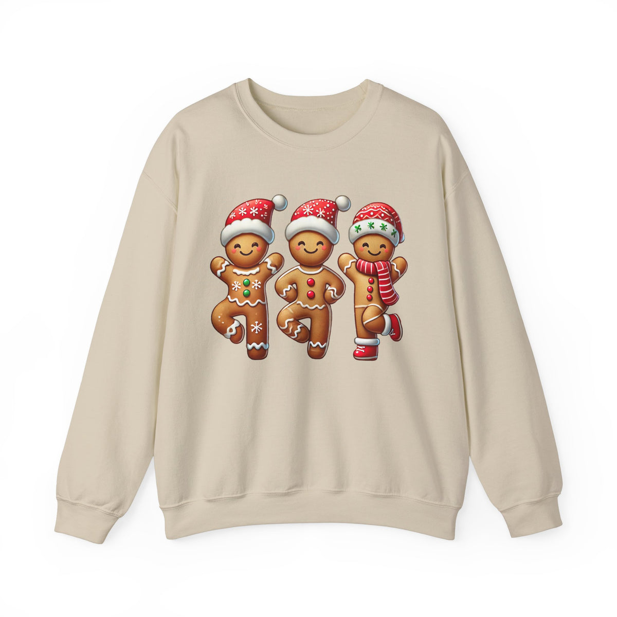 Dancing Gingerbread Cookies Christmas Shirt | Cute Gingerbread Man Shirt | Christmas Gift For Dancer | Unisex Crewneck Sweatshirt