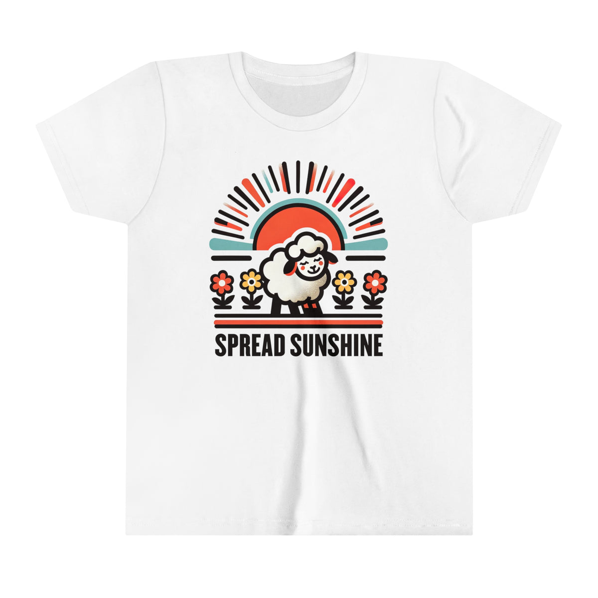 Spread Sunshine Cute Sheep Shirt | California Sunshine shirt | Nature Lover Gift  | Youth Jersey T-shirt