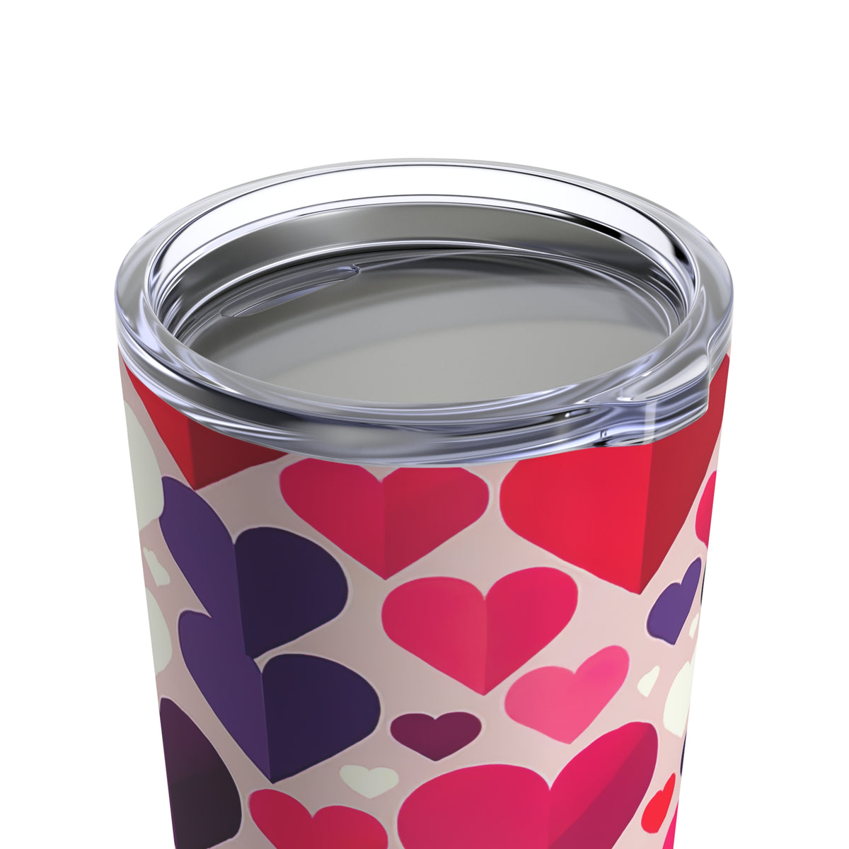 Cute Valentine 20 oz Tumbler  | Valentine Hearts Skinny Tumbler | Valentine Gift for Her | Stainless Steel Insulated Travel Tumbler