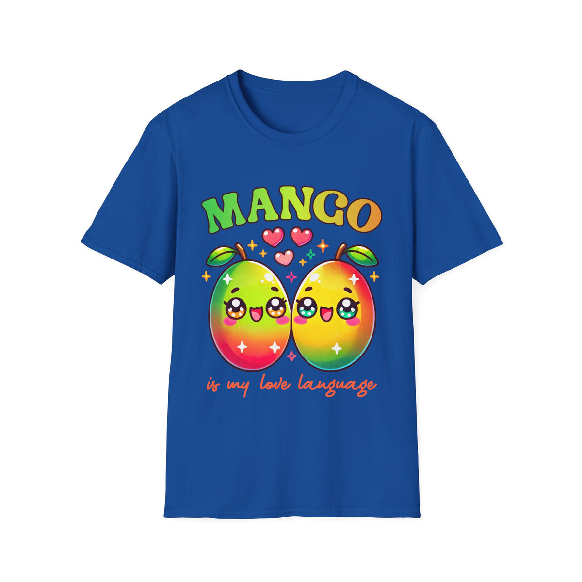 Mango Is My Love Language Kawaii Fruit Shirt | Cute Kawaii Valentine Shirt | Funny Mango Gift | Unisex Soft Style T-Shirt