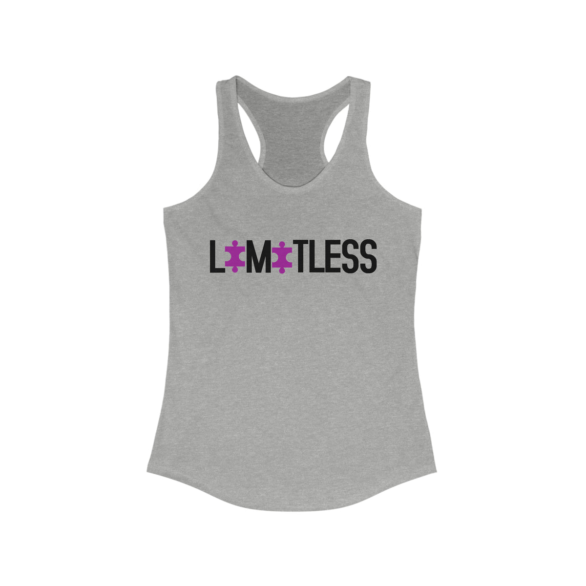 Limitless Autism Awareness Shirt | Autism Puzzle Piece Design | Women's Ideal Racerback Tank