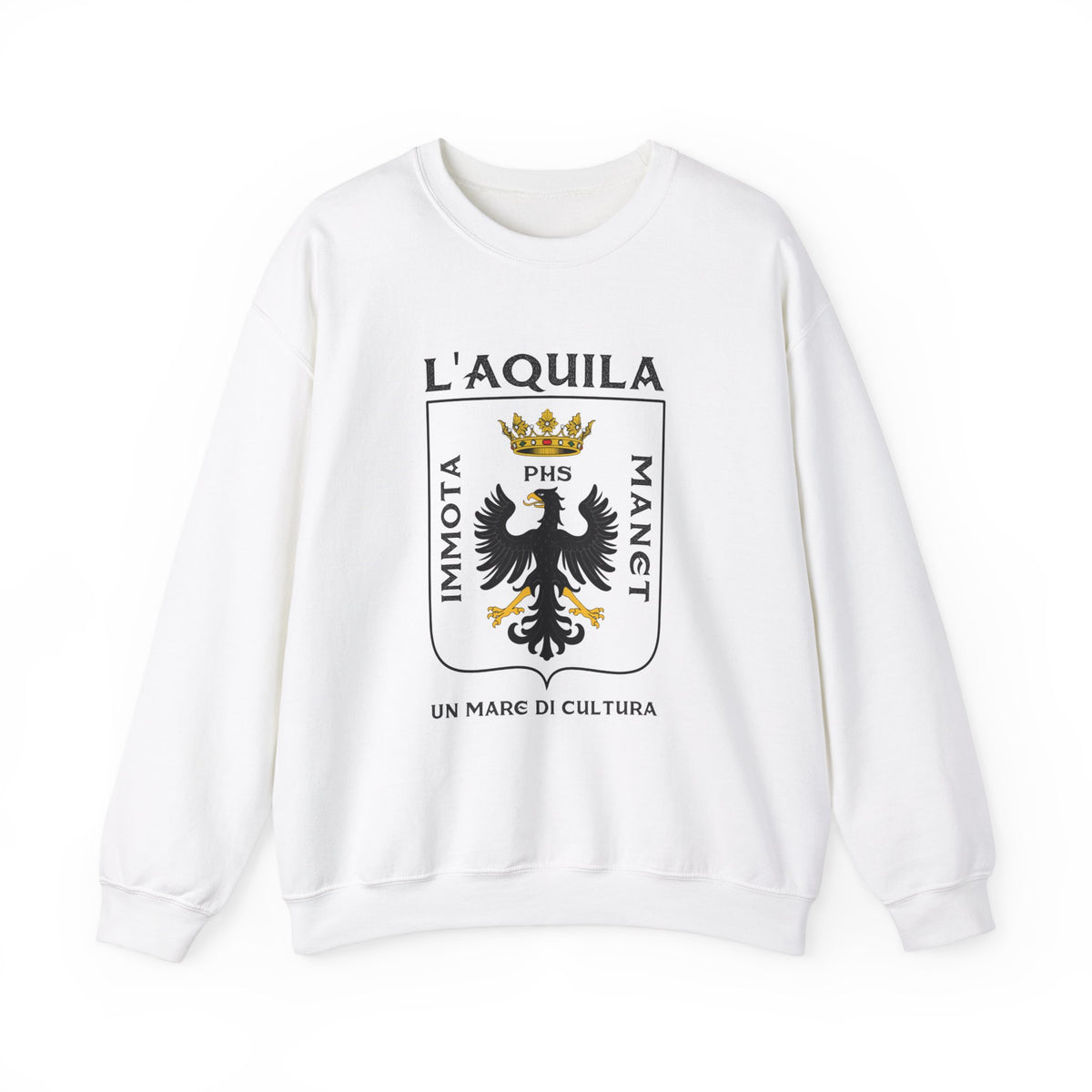 L'Aquila Italy Coat of Arms Shirt | Abruzzo Italian Travel Lover Gift | Unisex Heavy Blend™ Crewneck Sweatshirt