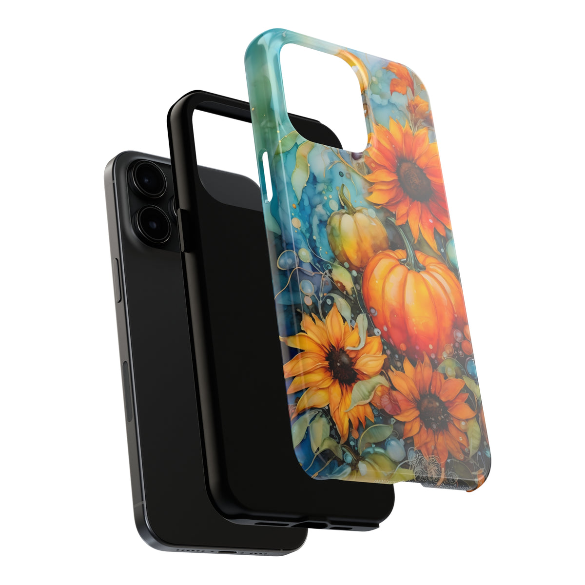 Pumpkin Fall Phone Case | iPhone 15 14 13 12 11 Phone Case | Sunflower Phone Case | Tough Impact-resistant Phone Case