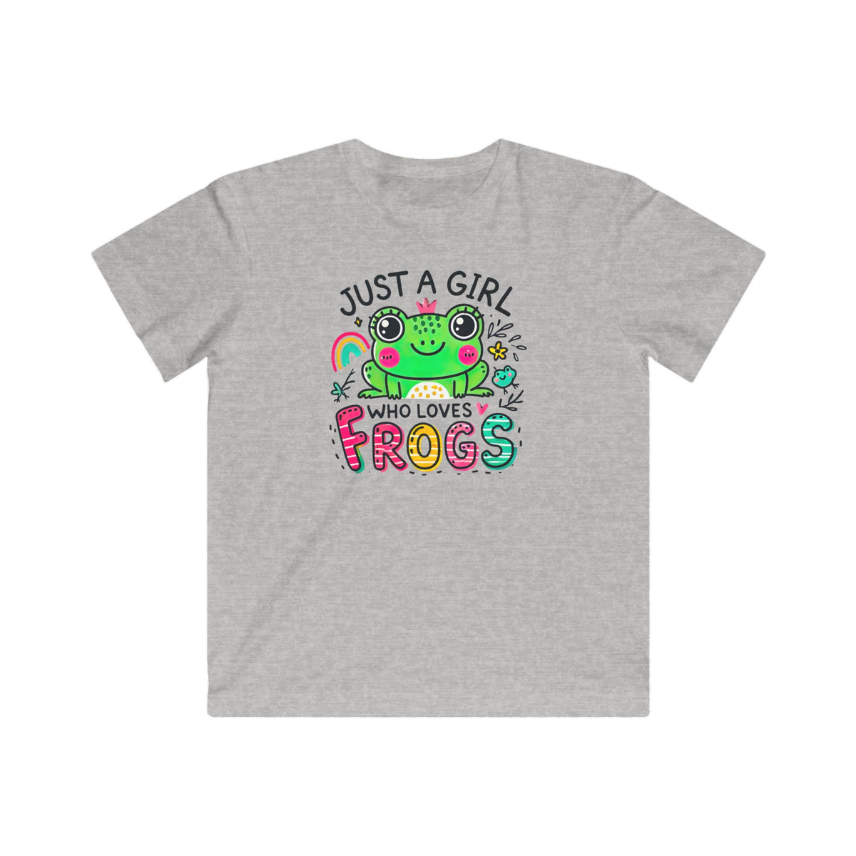 Just A Girl Who Loves Frogs Cute Frog Shirt | Kawaii Frog Gift For Her | Kawaii Frog Shirt | Nature Lover Gift | Kids Fine Jersey T-shirt