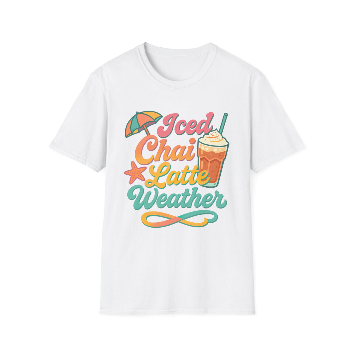 Iced Chai Latte Weather Chai Tea Shirt | Beach Vibes Beach Bum Shirt | Summer Vibes Shirt | Unisex Soft style T-Shirt