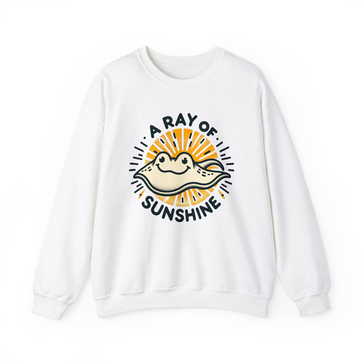 A Ray of Sunshine Cute Stingray Shirt | Surfer Shirt | Ocean Lover Gift | Unisex Crewneck Sweatshirt