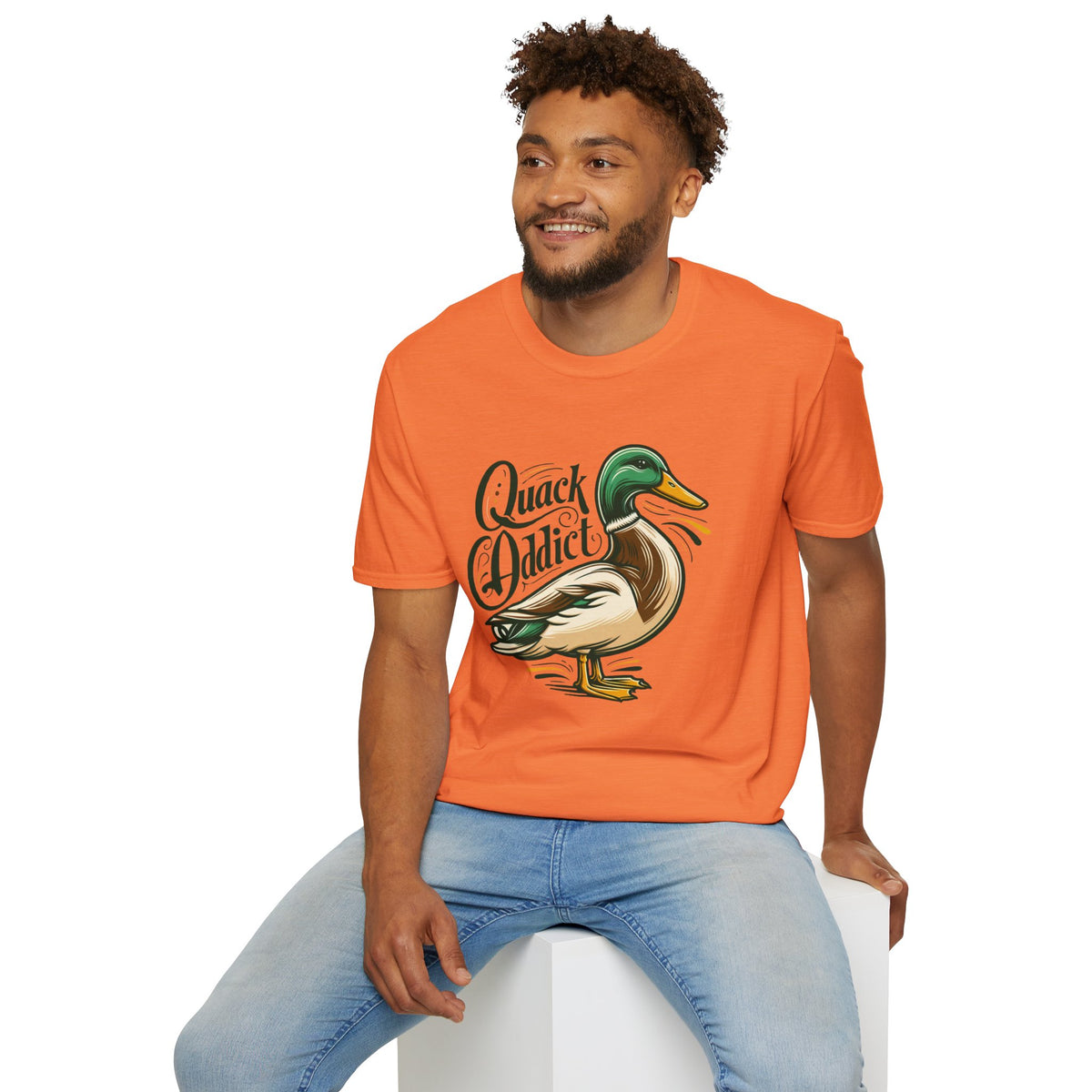 Quack Addict Funny Mallard Duck Shirt | Bird lover Shirt | Nature Lover Gift | Unisex Soft Style T-Shirt