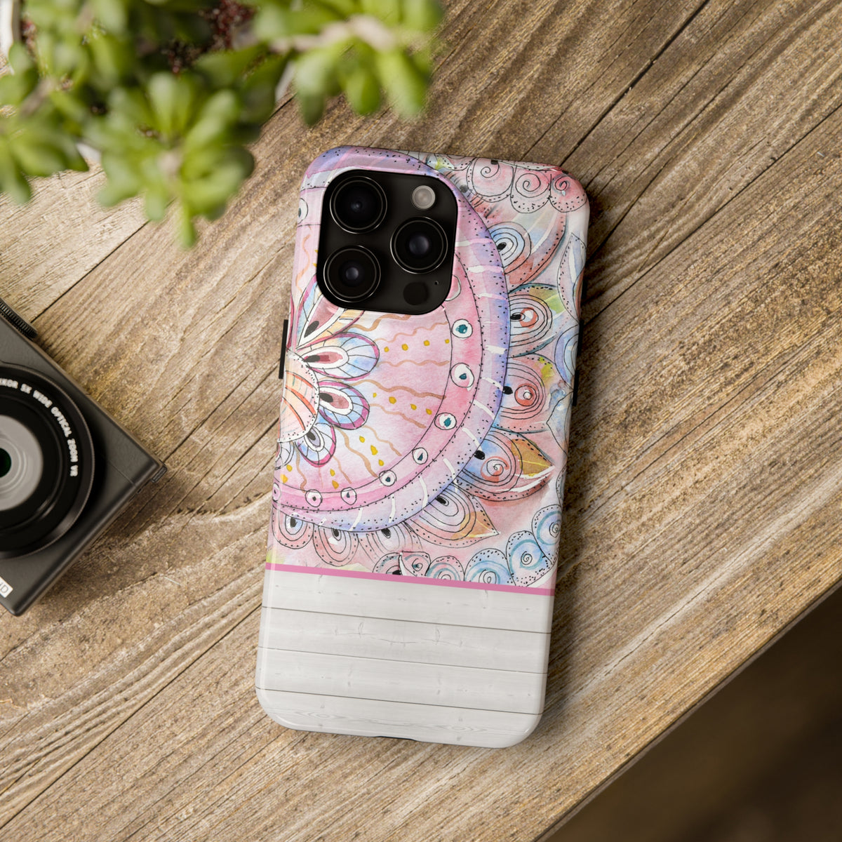 Pink Boho Mandala iPhone 15 Case | iPhone 11 12 13 14 15 Case