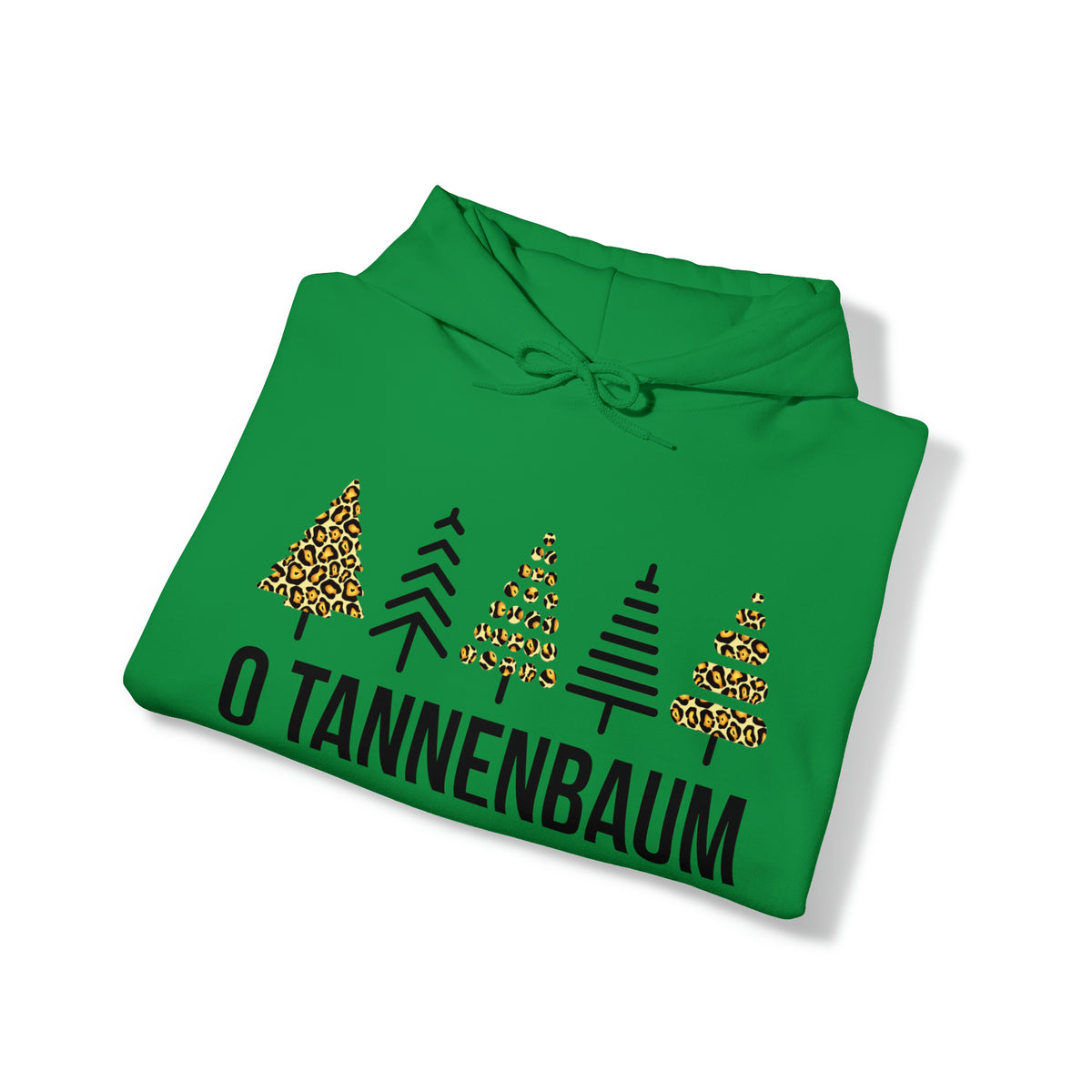 Tannenbaum Leopard Print Christmas Tree Shirt | German Christmas Gift | Unisex Hooded Sweatshirt