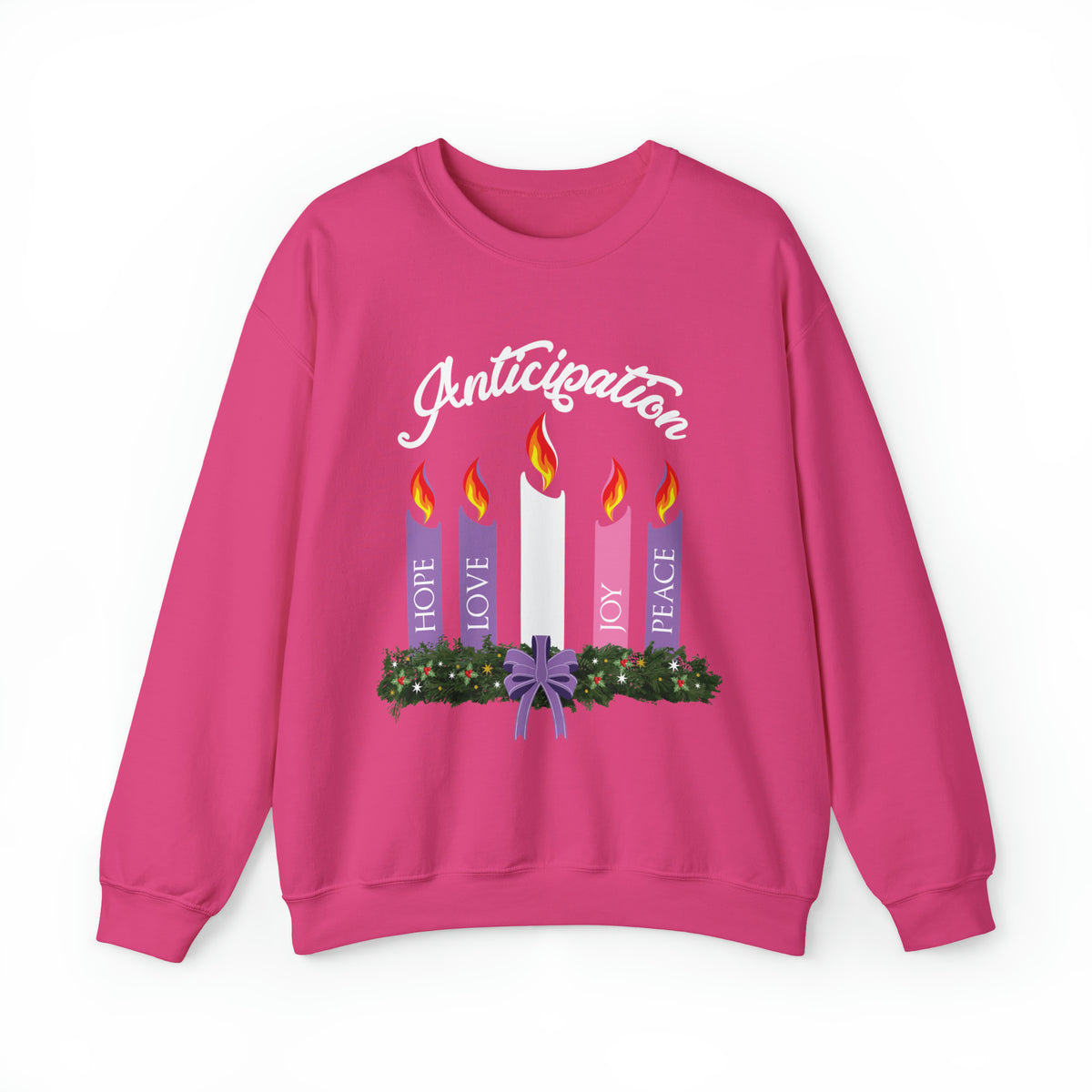 Advent Wreath Candles Christian Shirts | Advent Christmas Gifts | Unisex Crewneck Sweatshirt