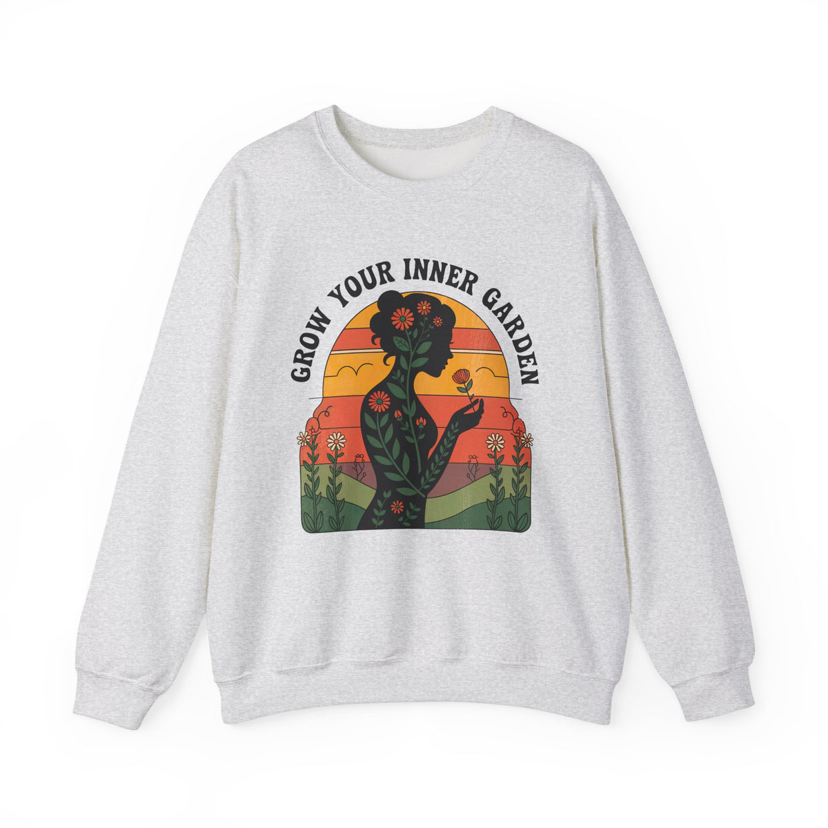 Grow Your Inner Garden Motivational Shirt | Self Care Shirt | Nature Lover Psychologist Gift | Unisex Crewneck Sweatshirt