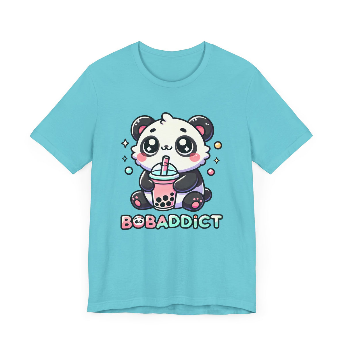 Boba Addict Cute Panda Bear Boba Tea Shirt | Kawaii Boba Shirt | Bubble Tea Lover Shirt  | Bella Canvas Unisex Jersey T-shirt
