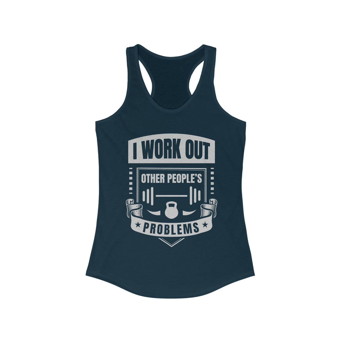 I Work Out Funny School Psychologist Shirt | Counselor Gift | Women's Ideal Racerback Tank