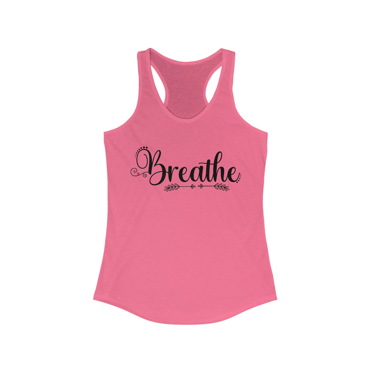 Breathe Yoga Lover Meditation Shirt | Yoga Meditation Gift | Women's Ideal Racerback Tank Top