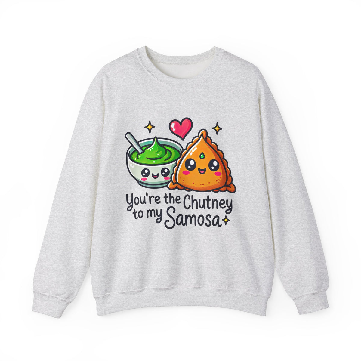 Chutney Samosas Funny Indian Food Shirt | Foodie Gift For Him | Unisex Crewneck Sweatshirt