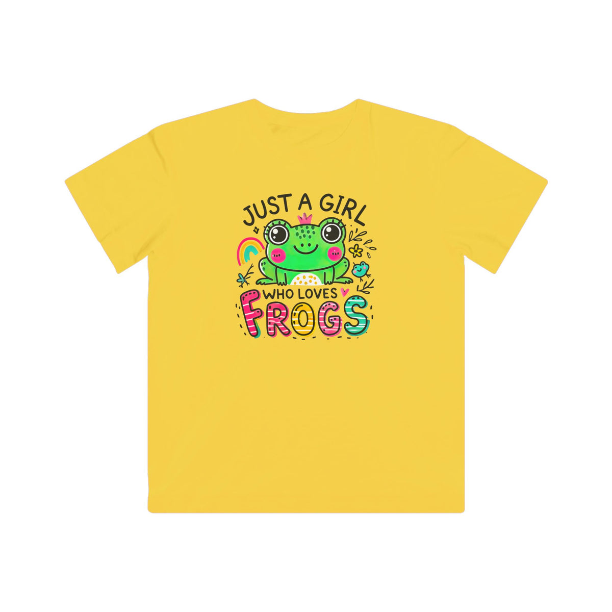 Just A Girl Who Loves Frogs Cute Frog Shirt | Kawaii Frog Gift For Her | Kawaii Frog Shirt | Nature Lover Gift | Kids Fine Jersey T-shirt