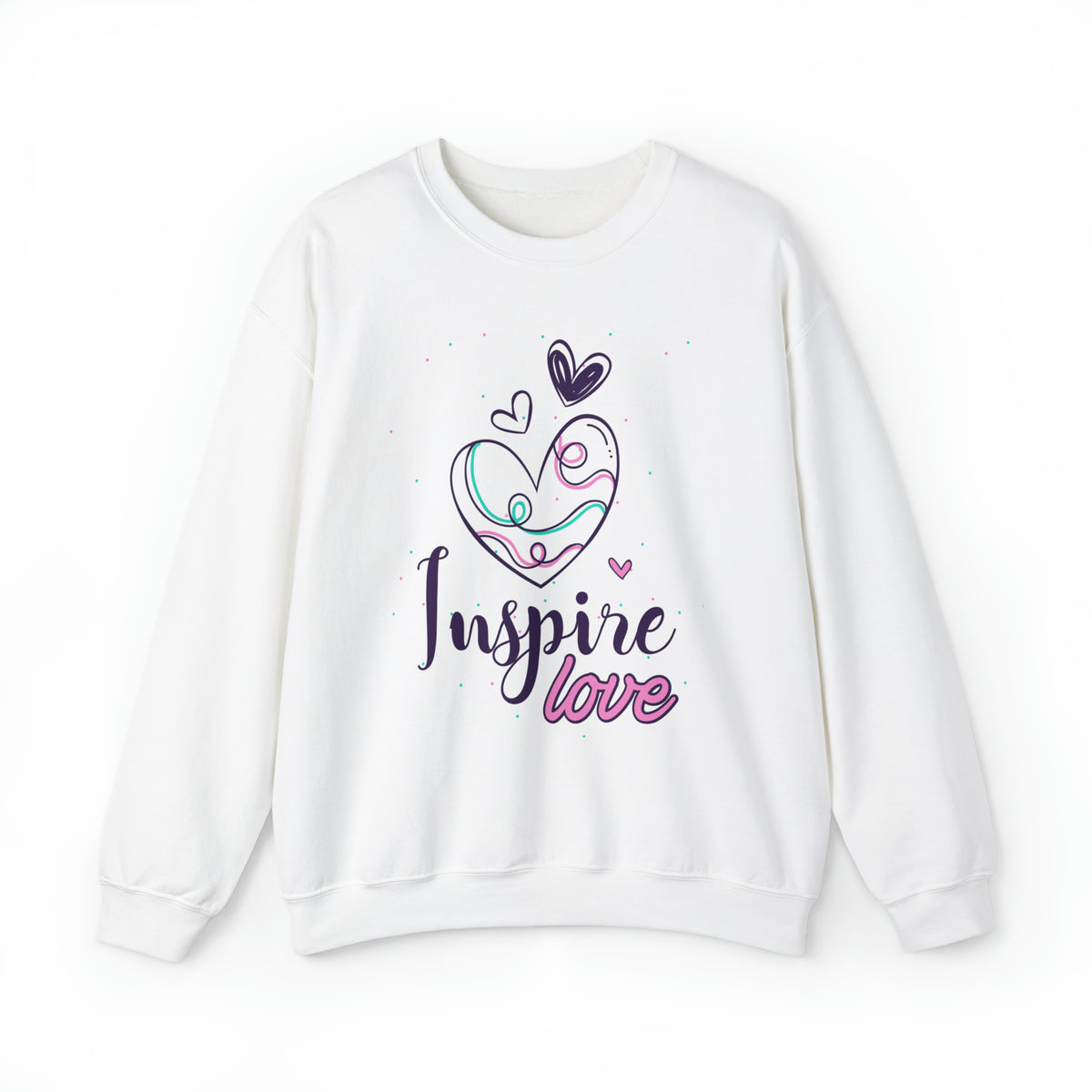Inspire Love Motivational Aesthetic Shirt | Valentine's Day Gift | Unisex Crewneck Sweatshirt